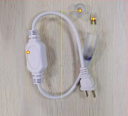 LED apvalios formos 360° lanksti šviesos juostelė lauko reklamai — monochromatinė, 2835 modelis, 120 LED, 220V, 12W