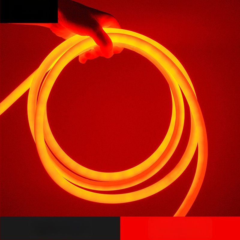 LED apvalios formos 360° lanksti šviesos juostelė lauko reklamai — monochromatinė, 2835 modelis, 120 LED, 220V, 12W