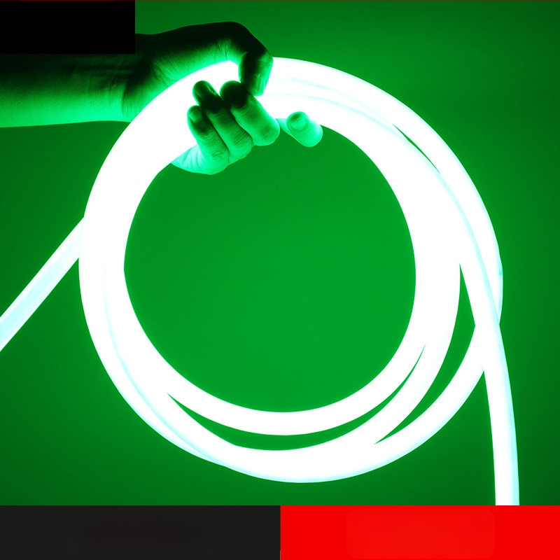 LED apvalios formos 360° lanksti šviesos juostelė lauko reklamai — monochromatinė, 2835 modelis, 120 LED, 220V, 12W