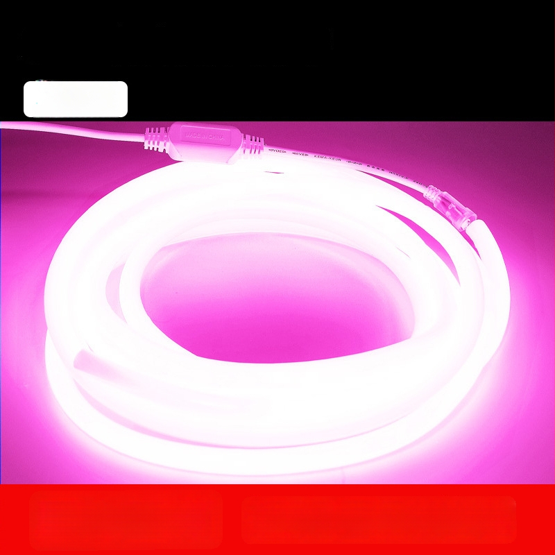 LED apvalios formos 360° lanksti šviesos juostelė lauko reklamai — monochromatinė, 2835 modelis, 120 LED, 220V, 12W