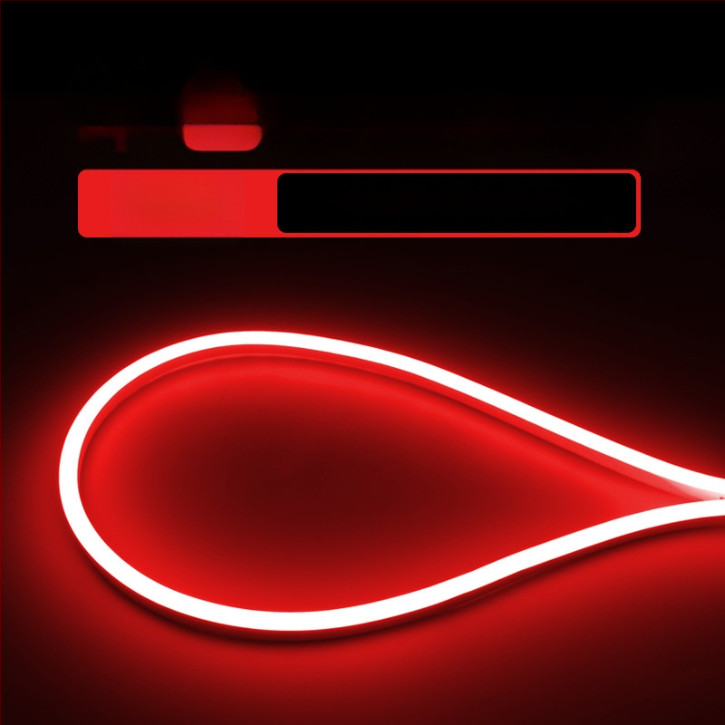 LED apvalios formos 360° lanksti šviesos juostelė lauko reklamai — monochromatinė, 2835 modelis, 120 LED, 220V, 12W