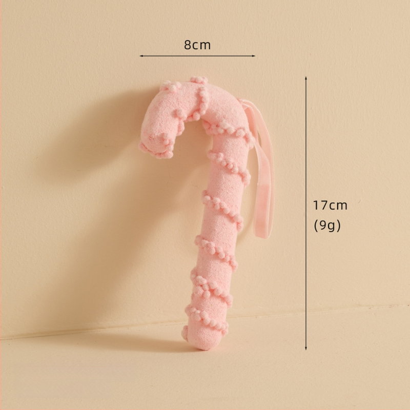 Ziemassvētku kulons ar sniega pūciņu un konfekšu nūjiņu, materiāls Bubble, Ziemassvētku stils, iepakojums atsevišķi