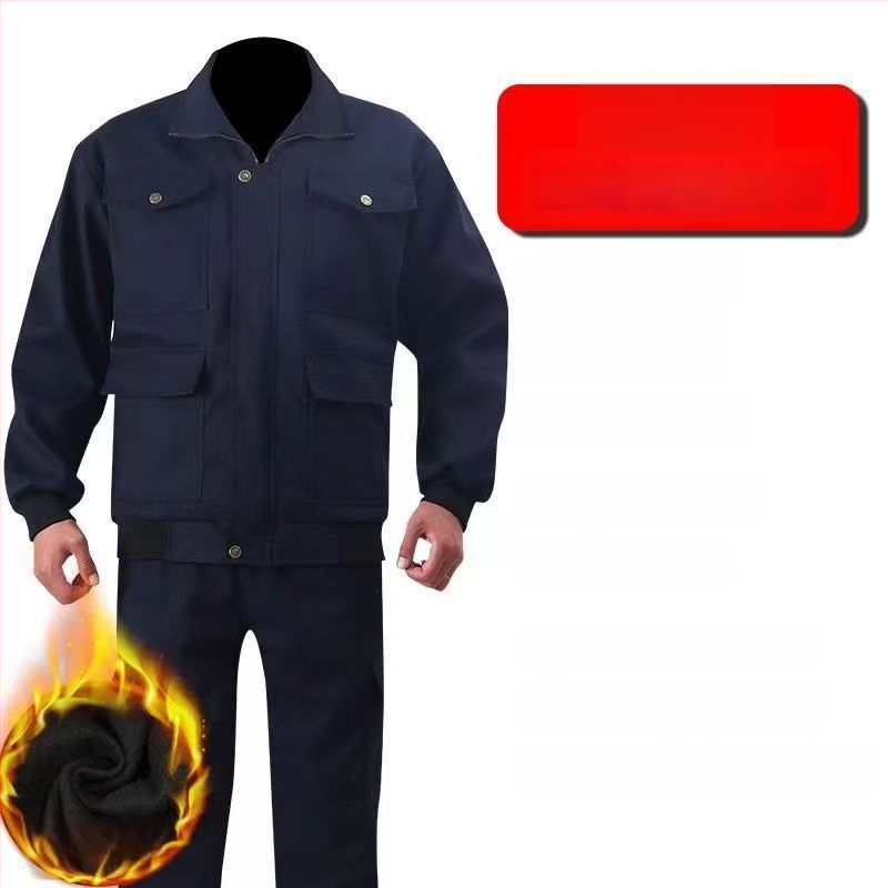 Atsparūs dilimui vyriški darbo drabužiai — nailono audinys, pagrindinis linas, suaugęs vyras, su kaklo etikete