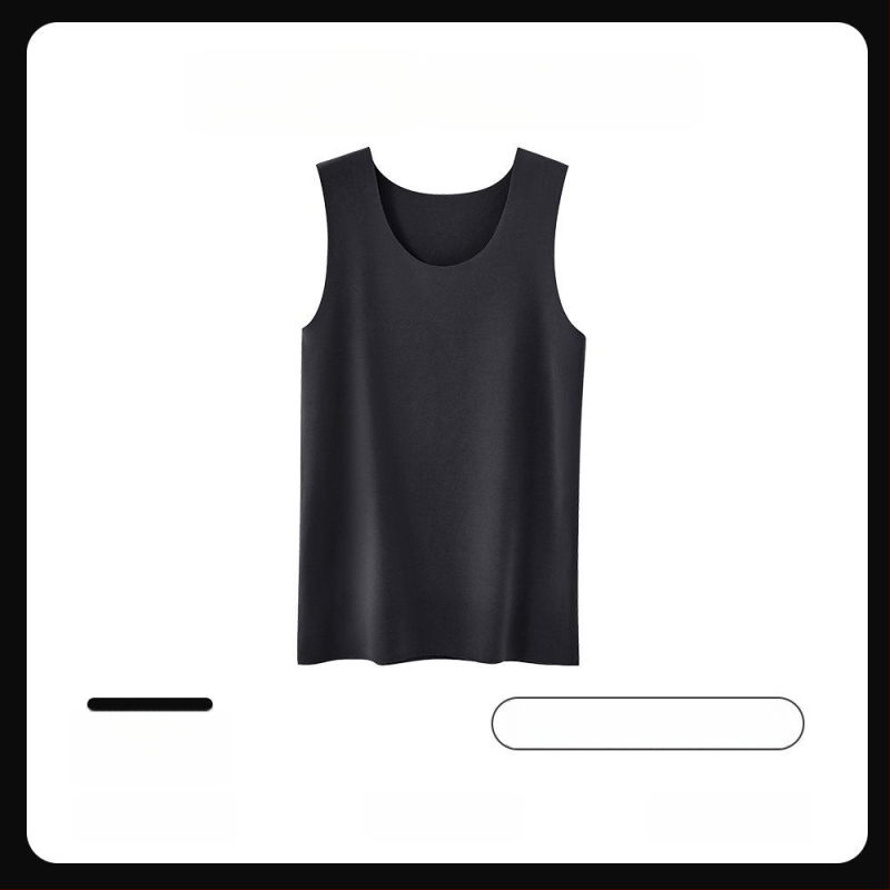 Vyrų šiluminė liemenė su Y forma, be siūlių, 100% medvilnė, savireguliuojantis vidinis sluoksnis, pavasaris 2024