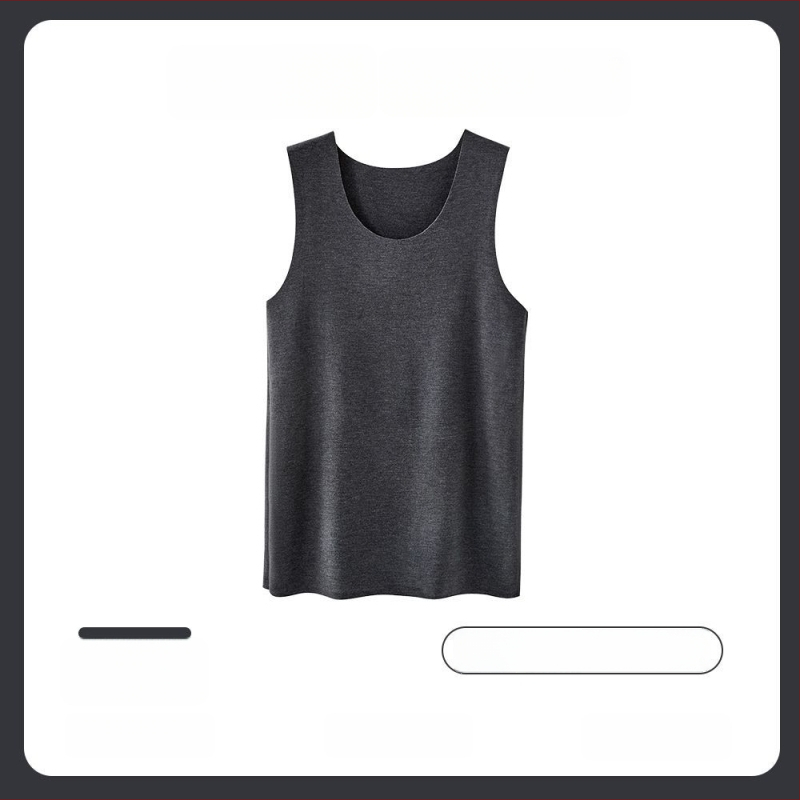 Vyrų šiluminė liemenė su Y forma, be siūlių, 100% medvilnė, savireguliuojantis vidinis sluoksnis, pavasaris 2024