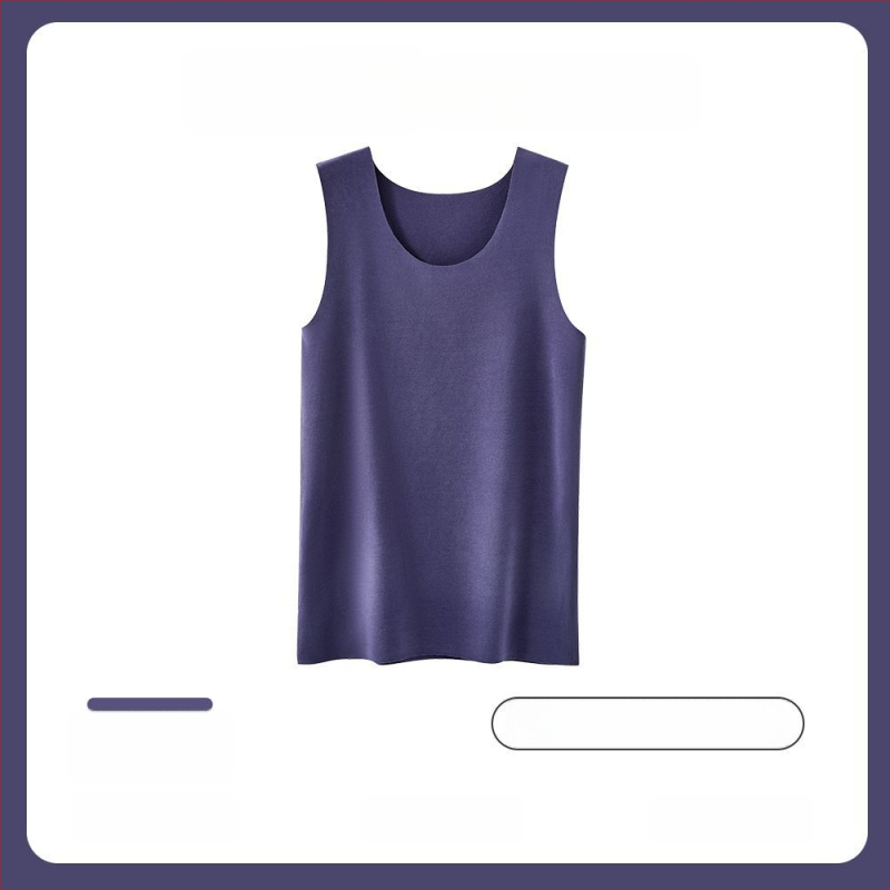 Vyrų šiluminė liemenė su Y forma, be siūlių, 100% medvilnė, savireguliuojantis vidinis sluoksnis, pavasaris 2024