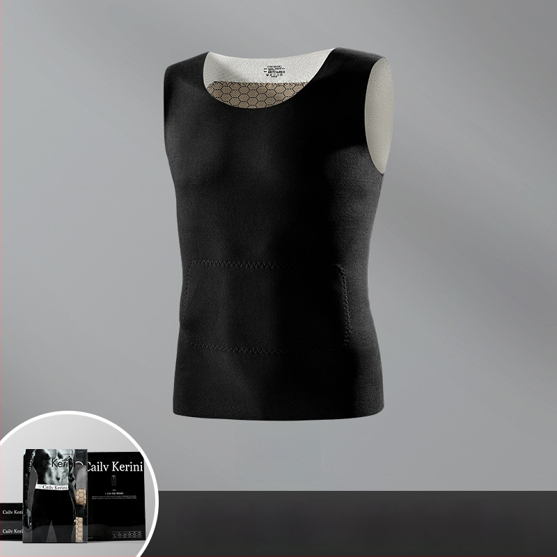 Meeste termovest, õmblusteta, varrukateta, slim-fit, fliisvooder, Derong-kangas, talvise baasriideks