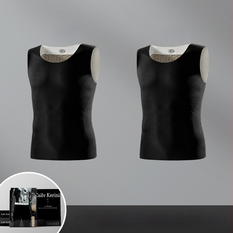 Meeste termovest, õmblusteta, varrukateta, slim-fit, fliisvooder, Derong-kangas, talvise baasriideks