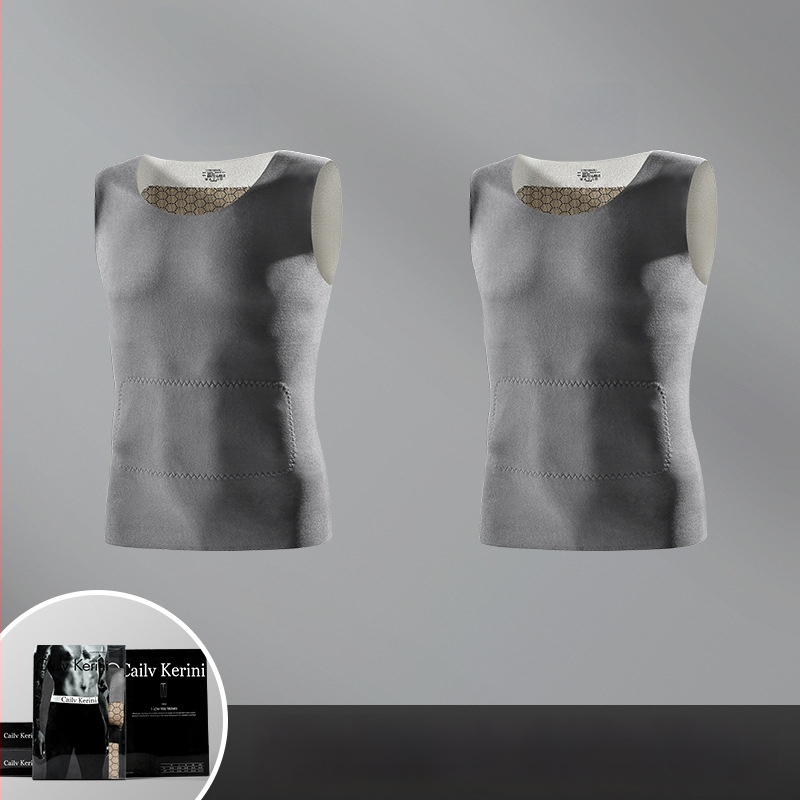 Meeste termovest, õmblusteta, varrukateta, slim-fit, fliisvooder, Derong-kangas, talvise baasriideks