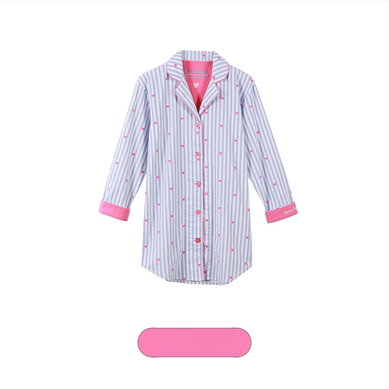 Medvilninis pūkuotas pižamų komplektas su apykakle tipo lapelis, ilgos rankovės, 181–200 g/m2, patogus namų drabužiai moterims, tinkamas žiemai, pavasariui, rudeniui