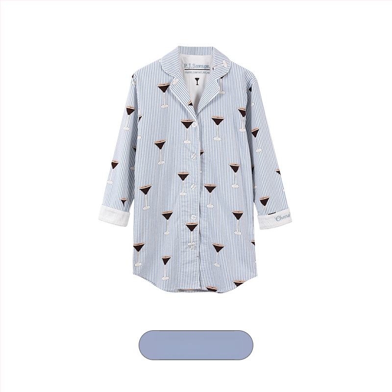 Medvilninis pūkuotas pižamų komplektas su apykakle tipo lapelis, ilgos rankovės, 181–200 g/m2, patogus namų drabužiai moterims, tinkamas žiemai, pavasariui, rudeniui