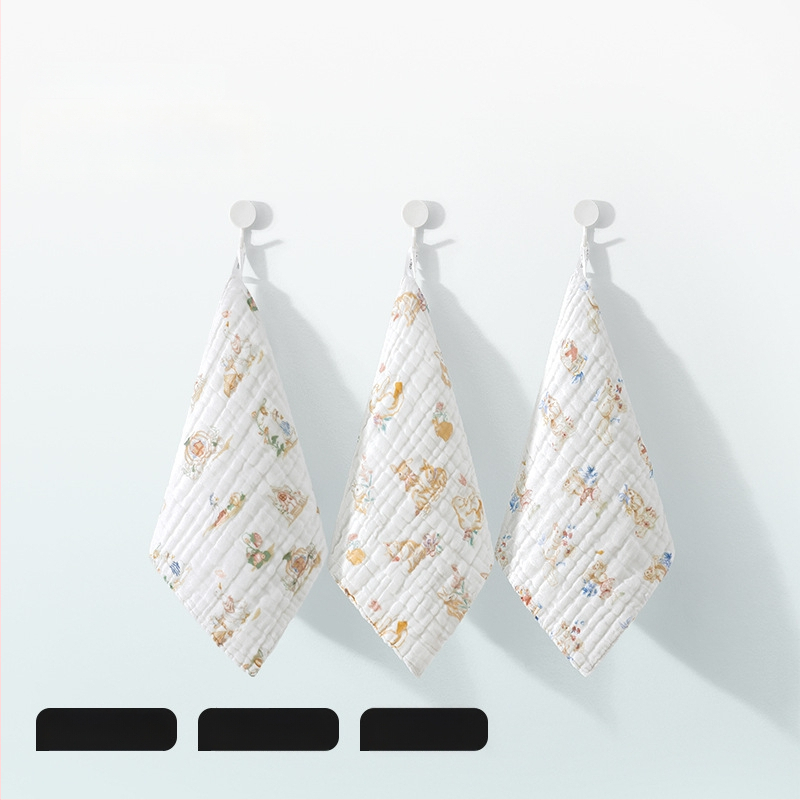 Belleptide medvilninis seilių rankšluostis kūdikiams, animaciniu raštu, tinkamas kūdikiams ir mažiems vaikams 0–3 metai