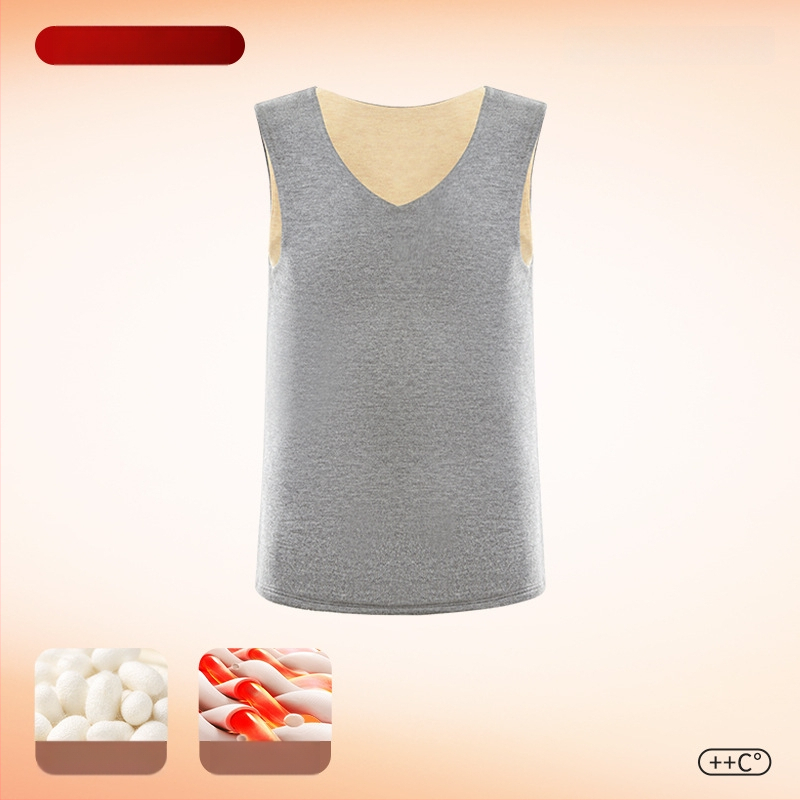 Termilise soojendusega vest antibakteriaalsete omadustega, kahekihiline polüestri kangas