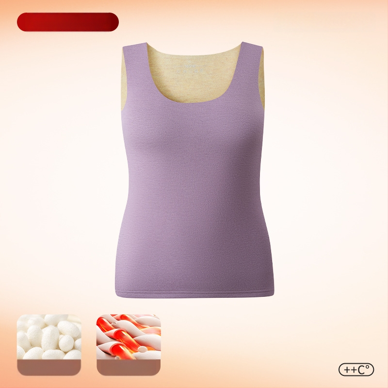 Termilise soojendusega vest antibakteriaalsete omadustega, kahekihiline polüestri kangas