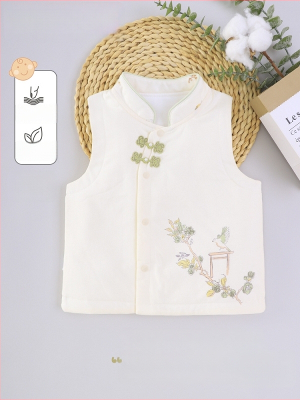 Laste vest, 100% puuvill, polüester täidis ja vooder, universaalne, talve-, kevade ja sügise jaoks