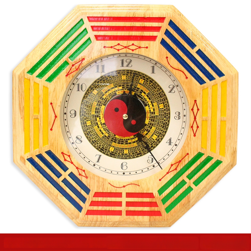 Medinis sieninis laikrodis su keturių metų laikų motyvu, tradicinis liaudies dizainas, 600 g, Xuanyi