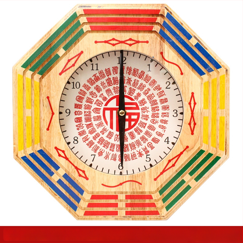 Medinis sieninis laikrodis su keturių metų laikų motyvu, tradicinis liaudies dizainas, 600 g, Xuanyi