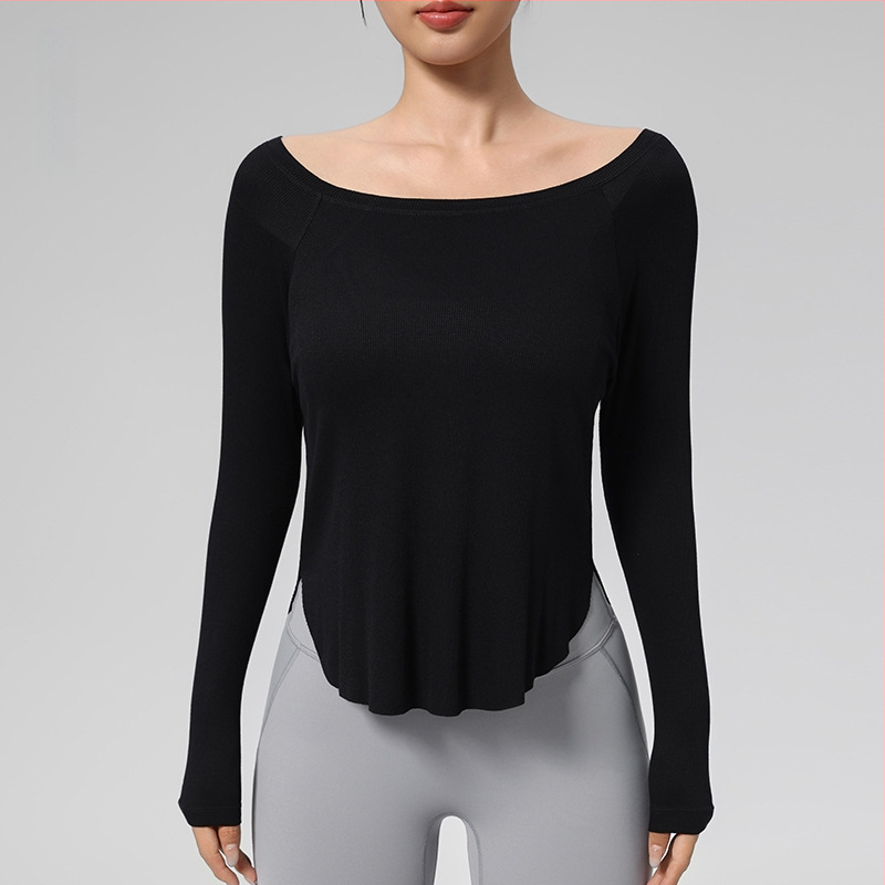 Jogos viršūnė - Laisvas kirpimas, klubų ilgis, ilgos rankovės, 80% nailonas + 20% spandekso, drėgmės reguliavimas, greitas džiūvimas