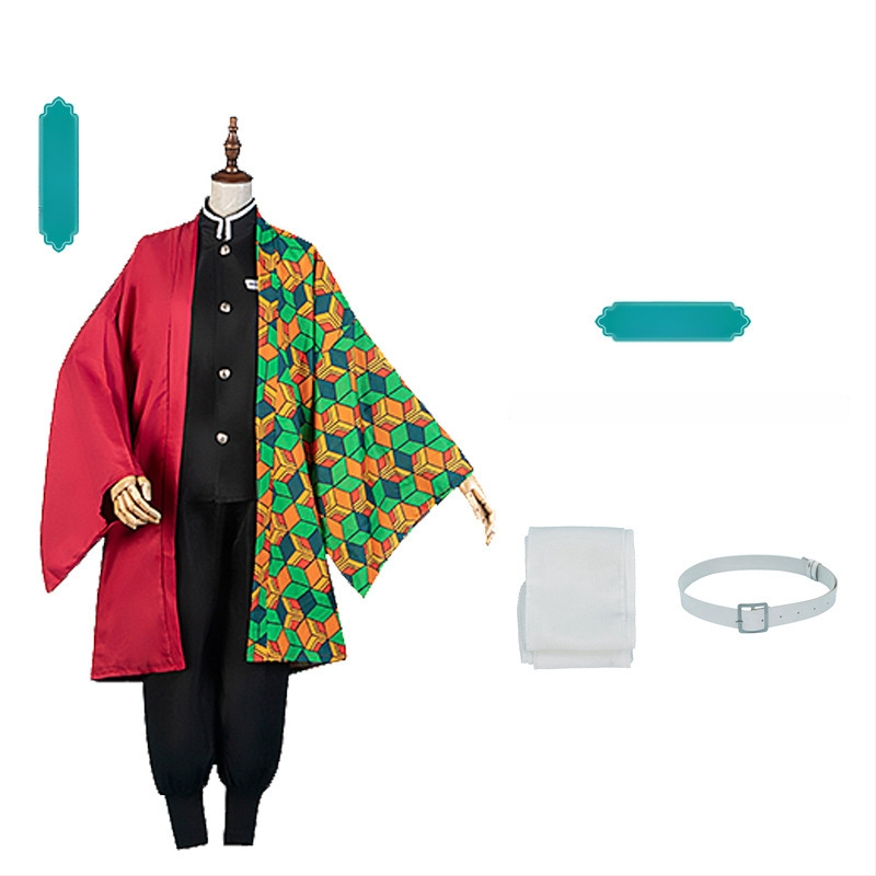 Demon Slayer cosplay Haori su pūkuotomis rankovėmis; poliesteris 50–70%; japonų stilius; žaidimų ir anime vaidmenims; Dreamland prekės ženklas; ruduo 2025