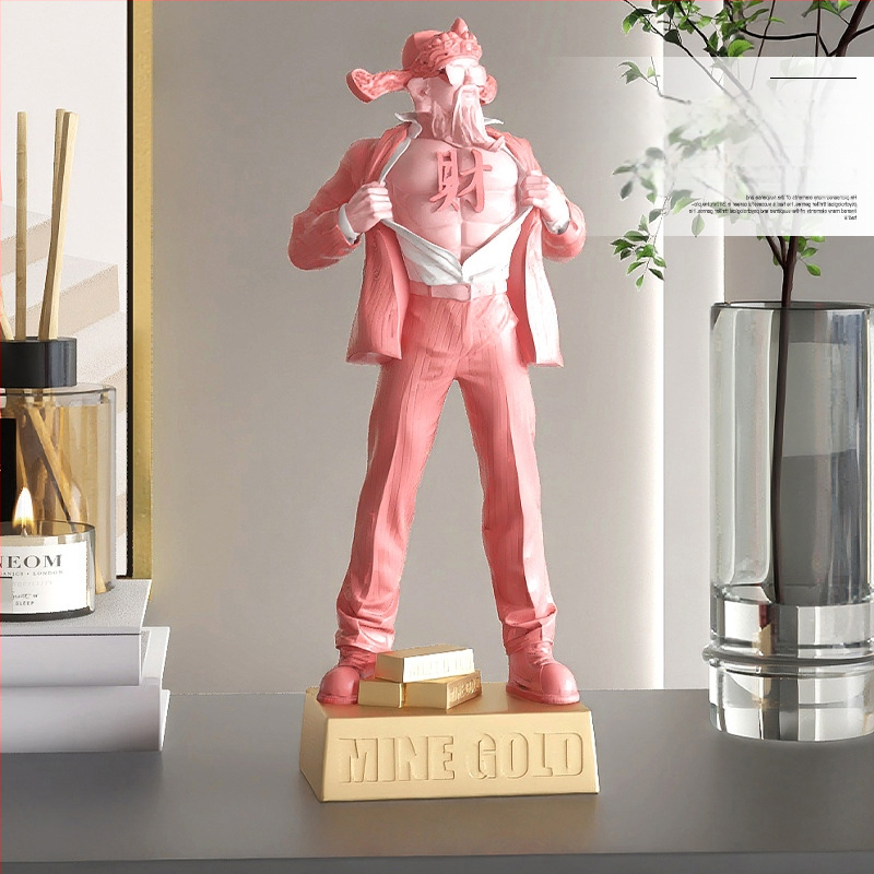 Raumenų Turto Dievo skulptūra | Derva, dažyta apdaila, šiuolaikinis minimalistinis dizainas | ideali dovana naujam namui