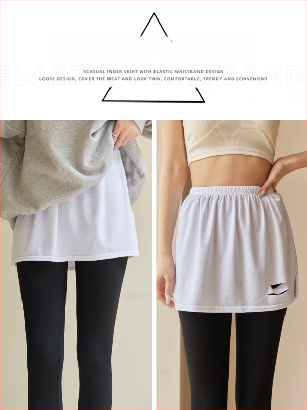 Naiste kihiline talvetrikoo lühikese A-kõvera seelikuga ülemine kiht | ühevärviline, polüester 90–95% + elastaan <30%, imitatsioon puuvill