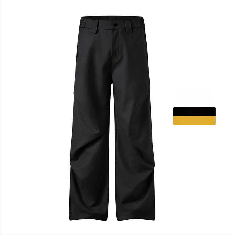 Vyrams skirtos kasdieninės kelnės su fliso pamušalu, laisvas kirpimas, vidurio juosmens, užtrauktukas, poliesterio mišinys