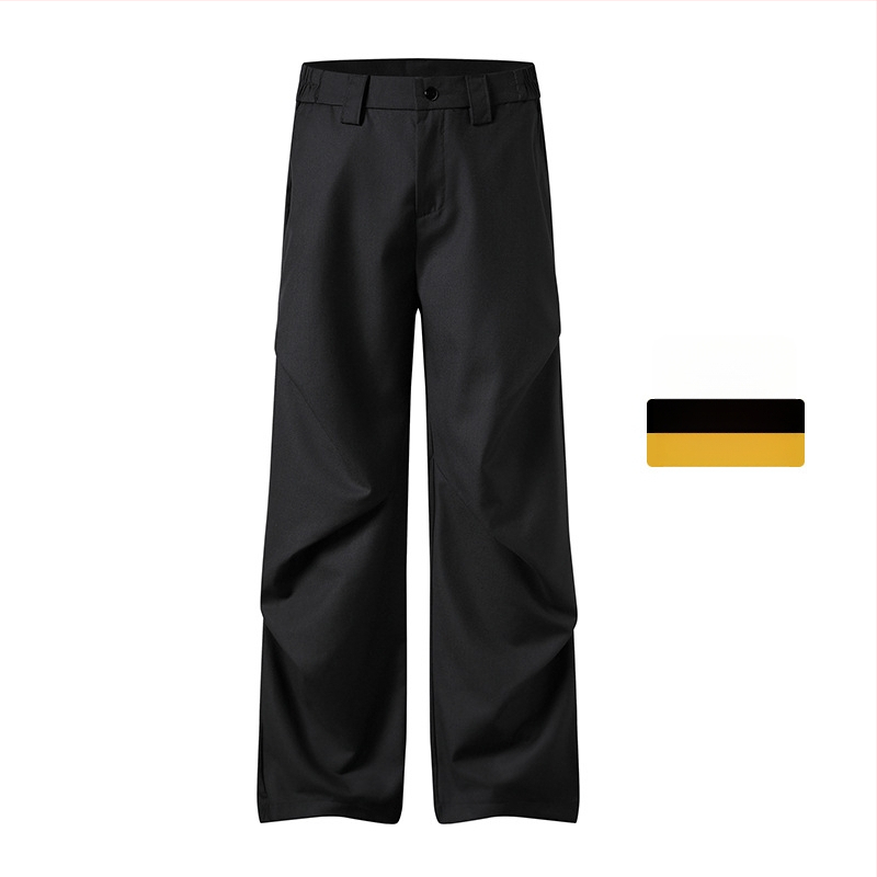 Vyrams skirtos kasdieninės kelnės su fliso pamušalu, laisvas kirpimas, vidurio juosmens, užtrauktukas, poliesterio mišinys