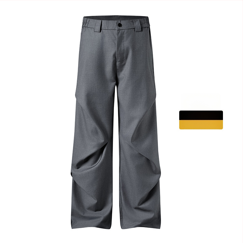 Vyrams skirtos kasdieninės kelnės su fliso pamušalu, laisvas kirpimas, vidurio juosmens, užtrauktukas, poliesterio mišinys