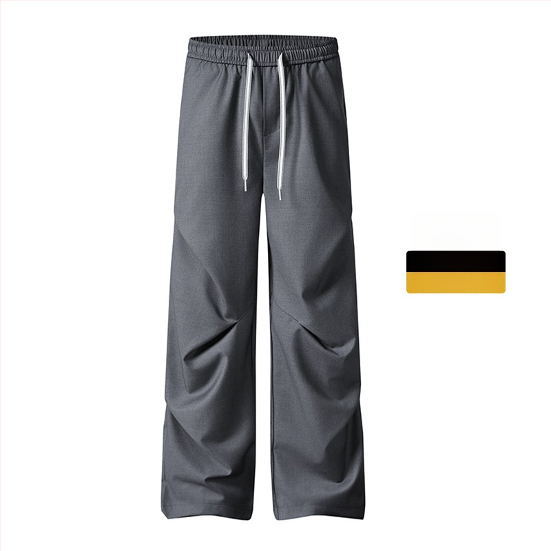Vyrams skirtos kasdieninės kelnės su fliso pamušalu, laisvas kirpimas, vidurio juosmens, užtrauktukas, poliesterio mišinys