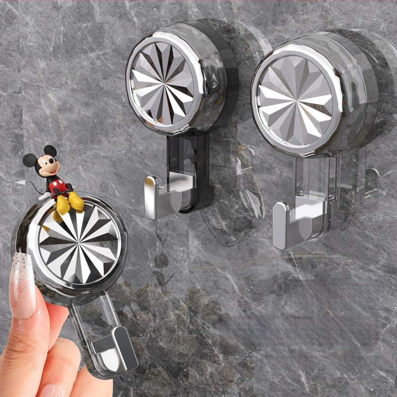 Siurbimo kabliukas, be gręžimo, lengvas montavimas, ABS+PC medžiaga, vienas kabliukas, maksimali 20–30 kg apkrova, vonios kambariui