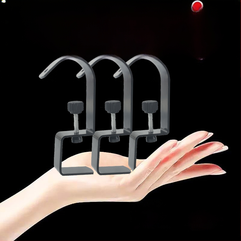 Metalinė kabykla prie stalo krašto, vieno kabliuko, lengvas prabangos stilius, apkrova virš 30 kg