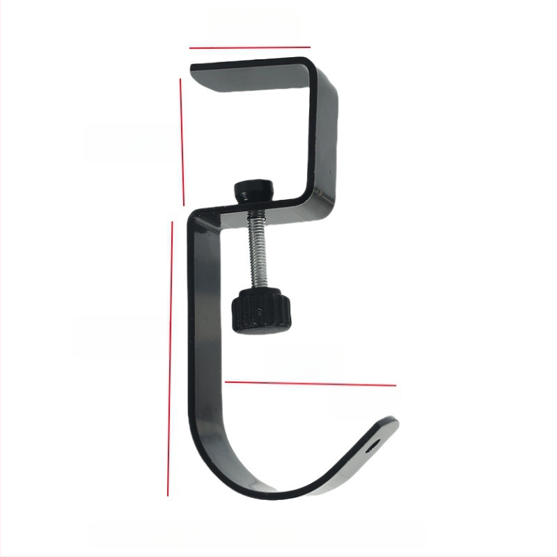 Metalinė kabykla prie stalo krašto, vieno kabliuko, lengvas prabangos stilius, apkrova virš 30 kg