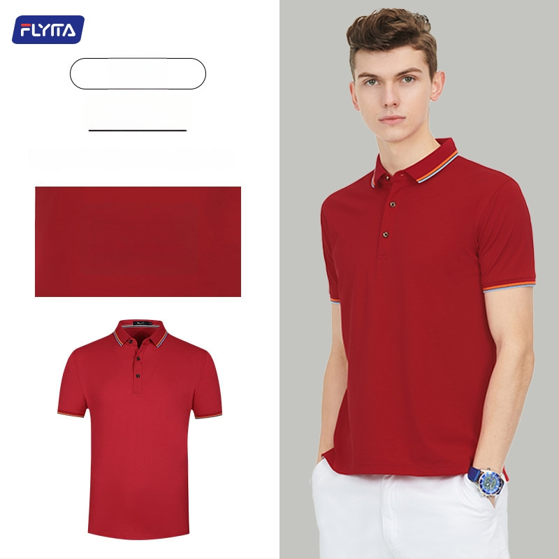 Polo marškiniai su pritaikytu išsiuvinėtu logotipu, korėniškojo versijos stilius, laisvas kirpimas, trumpomis rankovėmis, medvilnės audinys