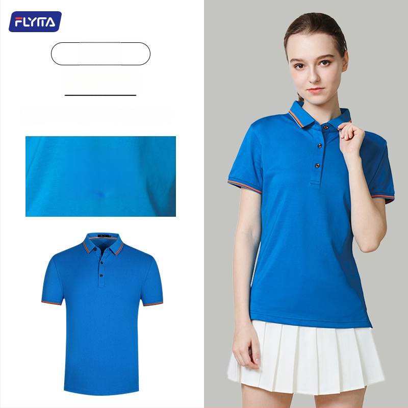 Polo marškiniai su pritaikytu išsiuvinėtu logotipu, korėniškojo versijos stilius, laisvas kirpimas, trumpomis rankovėmis, medvilnės audinys