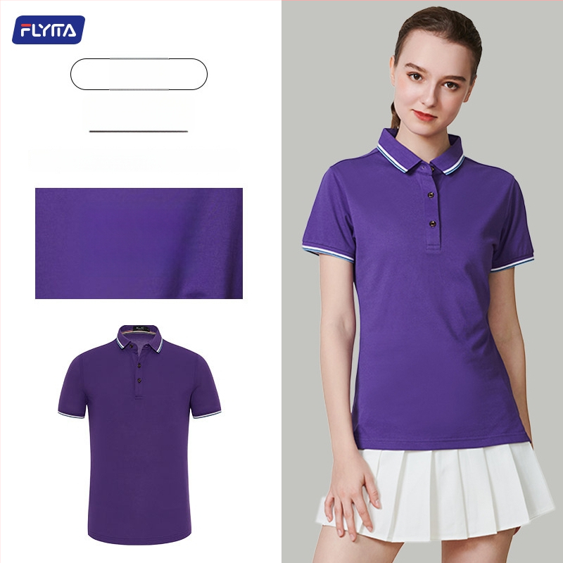 Polo marškiniai su pritaikytu išsiuvinėtu logotipu, korėniškojo versijos stilius, laisvas kirpimas, trumpomis rankovėmis, medvilnės audinys