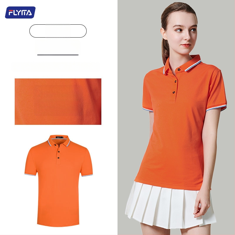 Polo marškiniai su pritaikytu išsiuvinėtu logotipu, korėniškojo versijos stilius, laisvas kirpimas, trumpomis rankovėmis, medvilnės audinys