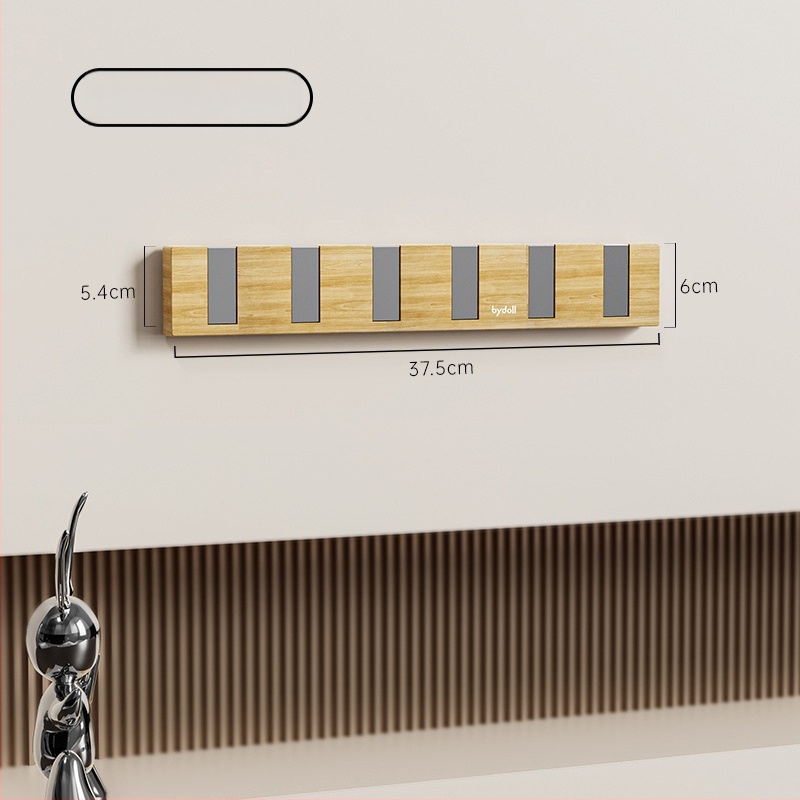 Lipni sieniniai kabliukų rinkinys su keturiais ar daugiau kablių, iš plastiko, apkrova 1–3 kg, dizainas – valrieksto grūdų tekstūra ir pianino klavišų įkvėptas stilius, modernus minimalistinis