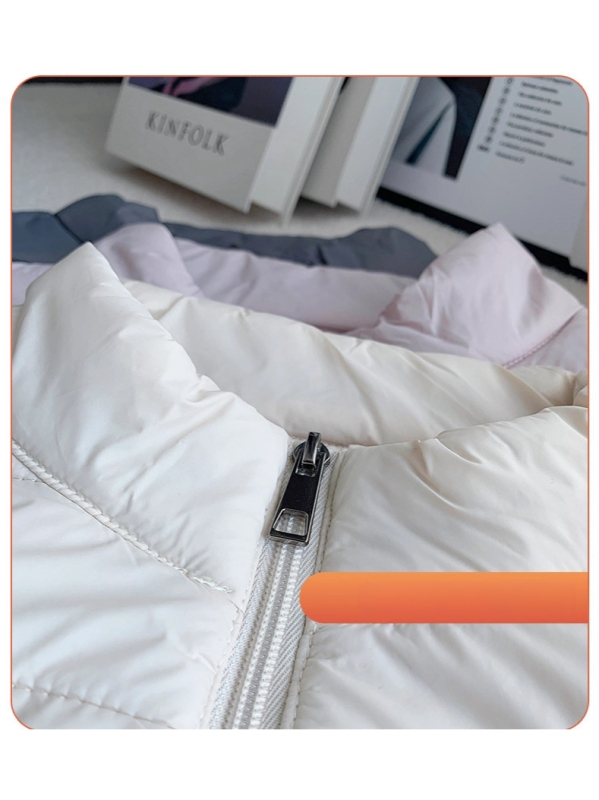 Moteriška liemenė su V kaklu, nailono audinys, poliesterio-pamuko užpildas, žiema 2025, kasdienis stilius