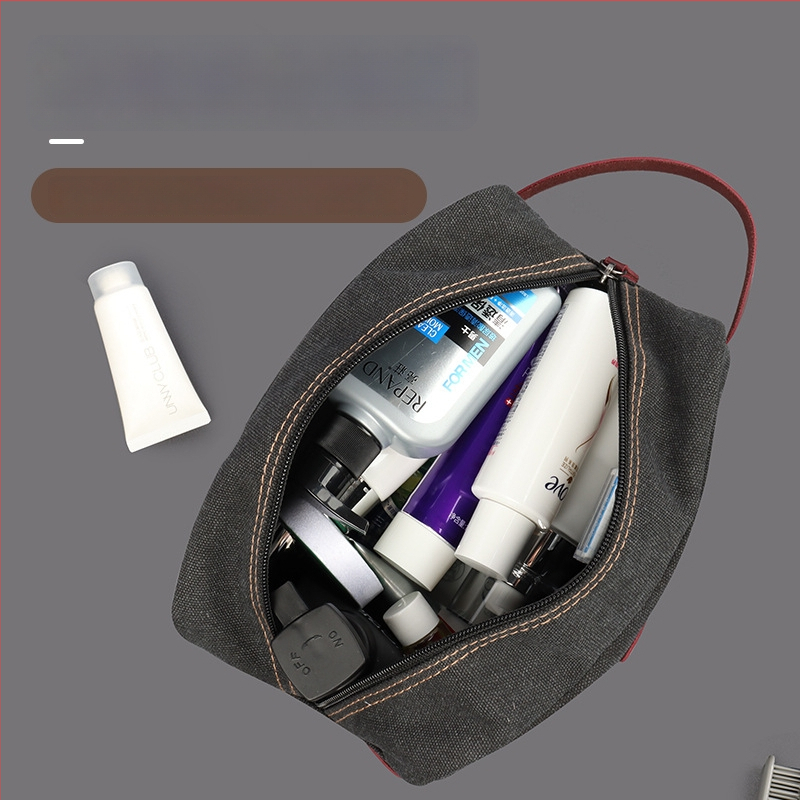 Vyrų kelioninis kosmetinės krepšys – didelė talpa, kubo formos drobės krepšys, sausai–drėgnai atskyrimas, kelioninis kosmetikos organizatorius