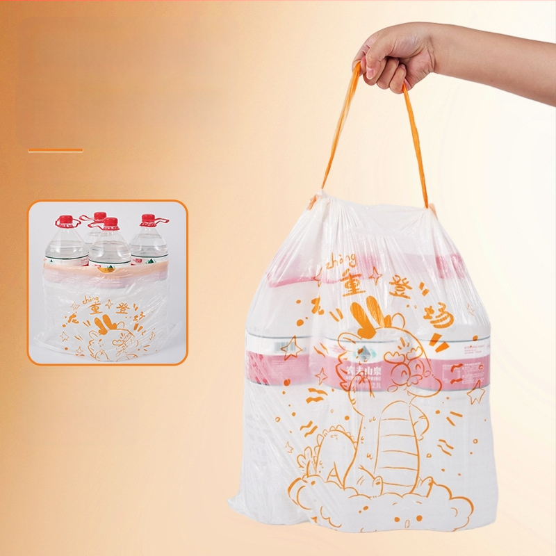 Joyful Trinity PE paksendatud tõmbe-kinnitusega prügikotid koduseks kasutamiseks, 90 tk, ühekordsed