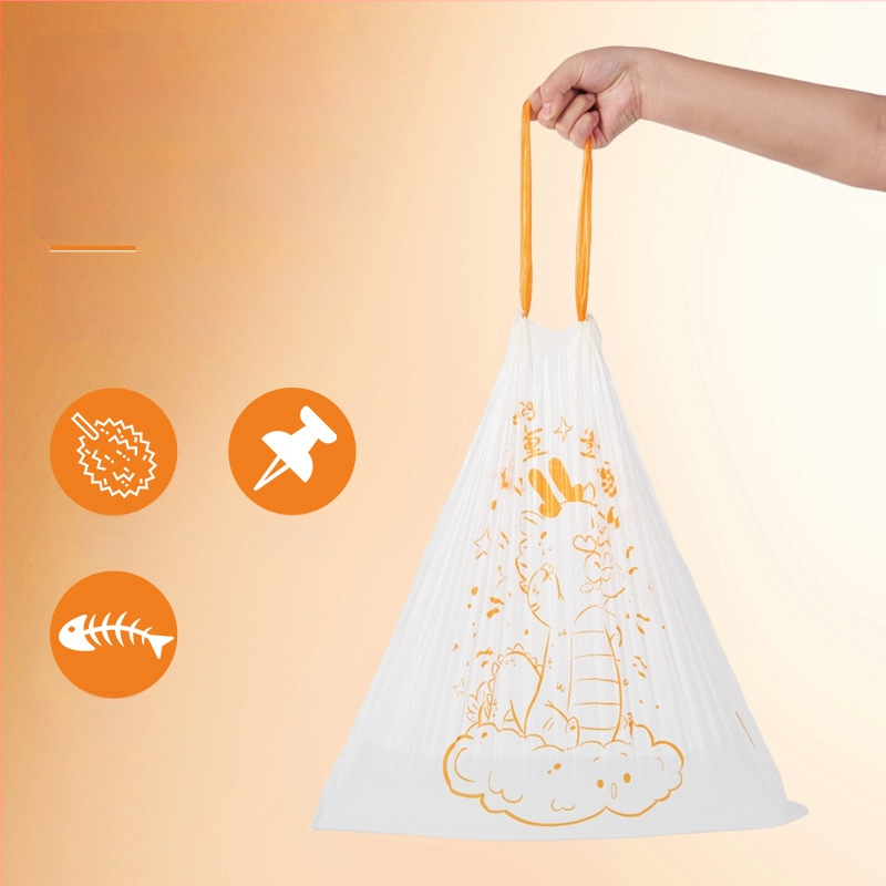 Joyful Trinity PE paksendatud tõmbe-kinnitusega prügikotid koduseks kasutamiseks, 90 tk, ühekordsed