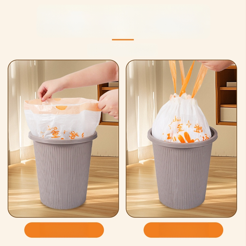 Joyful Trinity PE paksendatud tõmbe-kinnitusega prügikotid koduseks kasutamiseks, 90 tk, ühekordsed