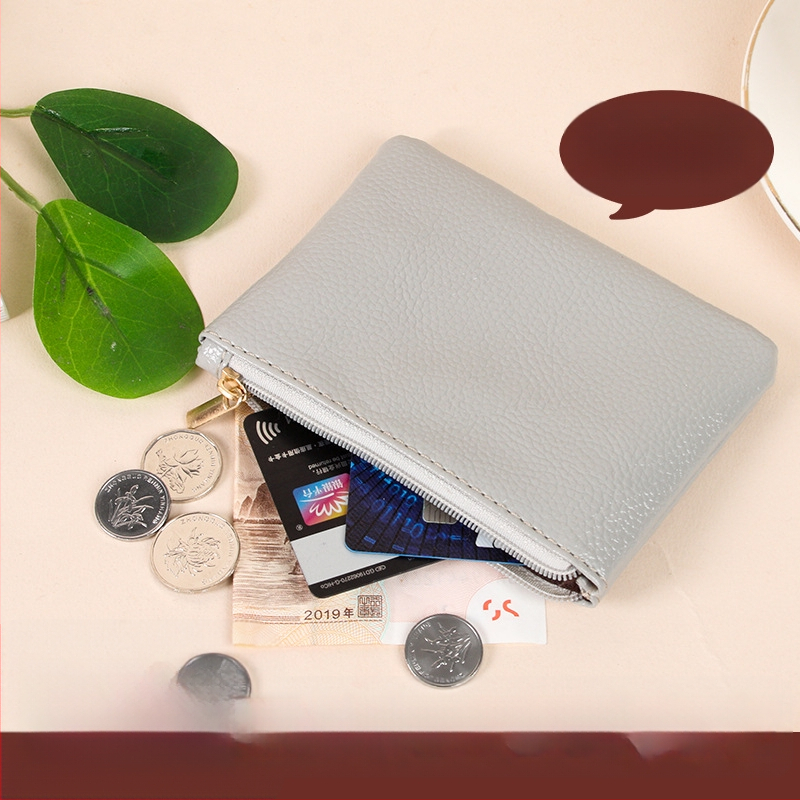 PU monetų piniginė, vientisos spalvos, miesto minimalistinis stilius, atsparus dilimui