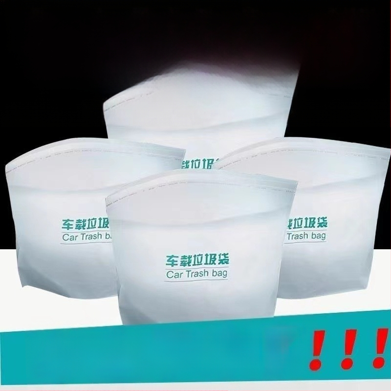 Autoprügikott kleepuv tüüp, PE materjal, ühekordsed, lame suu disain, auto sisemuses kasutamiseks