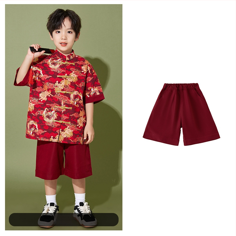 Vaikų scenos kostiumas kinų stiliaus, 100% poliesteris, visos sezonos, unisex, nuo 8 metų.