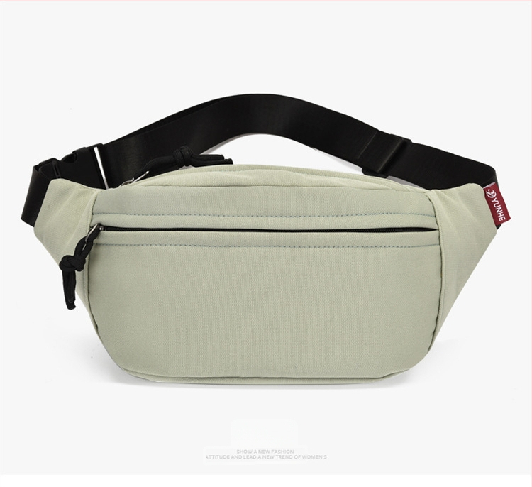 Juosmens pernešamos krepšys — korėjietiško gatvės stiliaus, atsparus vandeniui Oxford audinys, užtrauktukas, poliesterio pamušalas, vidinė kišenė