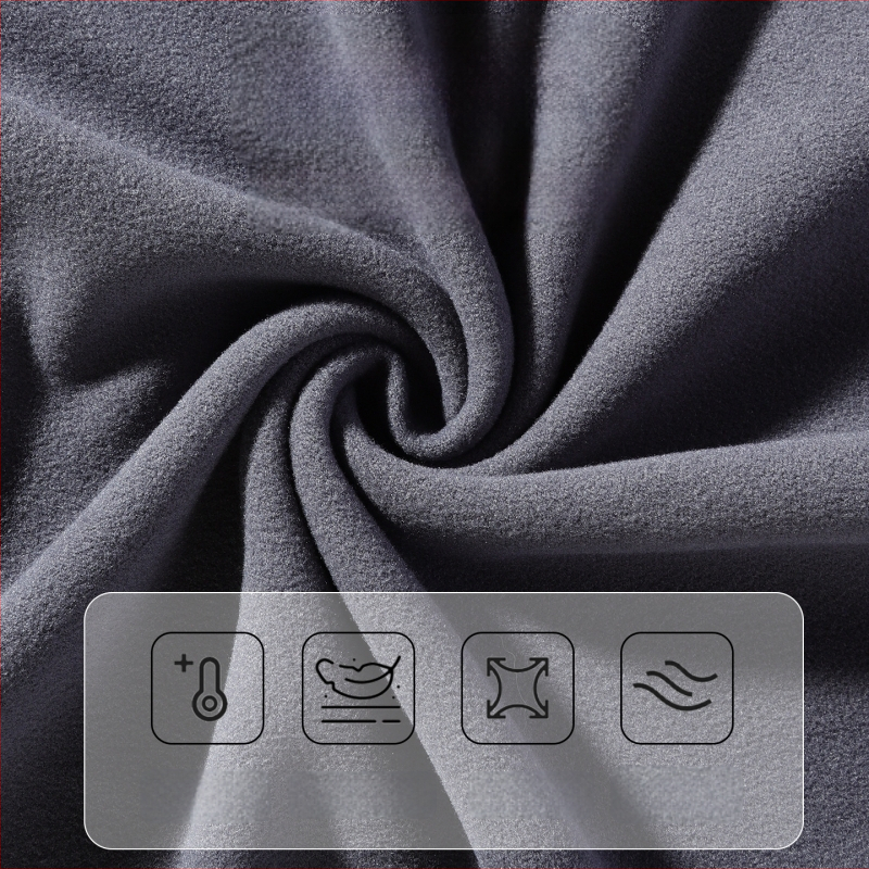 Meeste termilise vestiga kahepoolse fleece'iga, paksus 201–250 g/m², ümmargune kaelus, pullover stiilis, ühe kihiga, polüester 90–95%