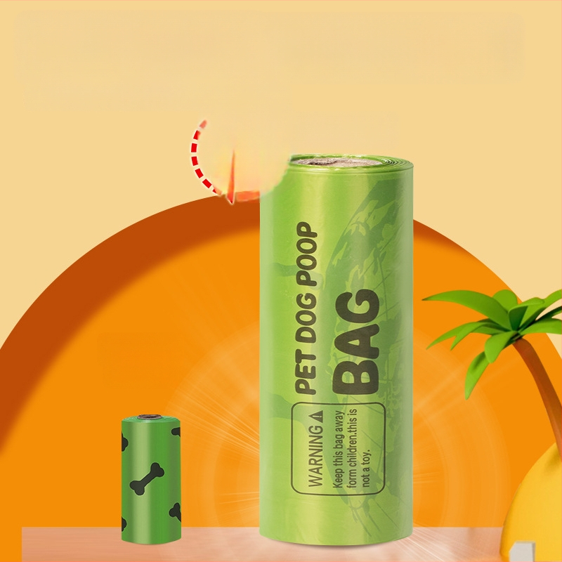 Biologiškai skaidrūs šunų išmatų maišeliai su plokščia atidarymu, 1,5 mil biezumas, 200 vnt. per ritinėlį