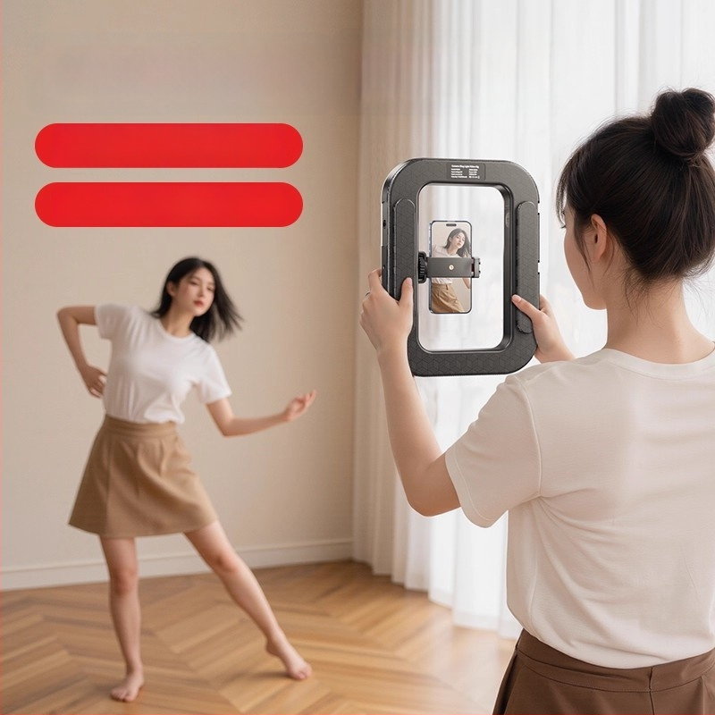 Rankinis mini žiedinė šviesa telefonams, nešiojama fotografijos lempa su daugybe lygių reguliavimo, 10–50W, 220V