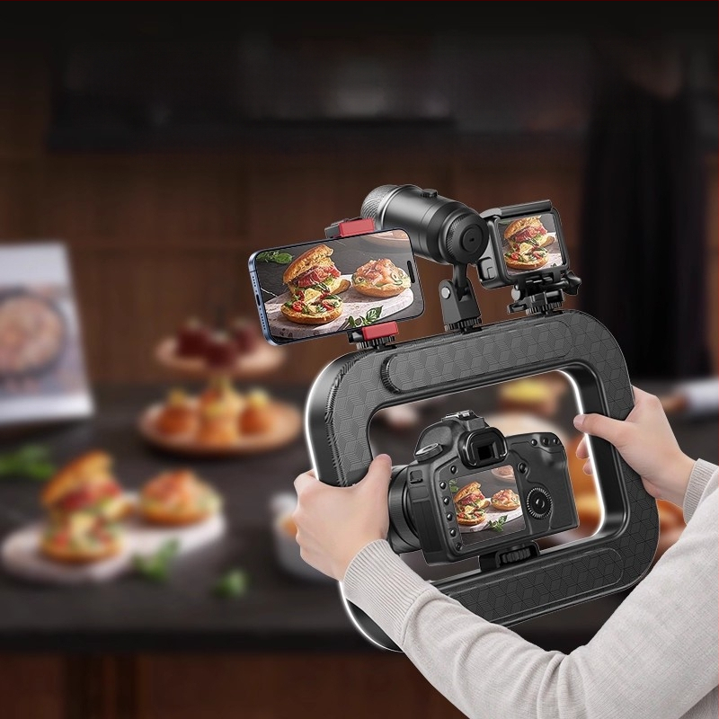 Rankinis mini žiedinė šviesa telefonams, nešiojama fotografijos lempa su daugybe lygių reguliavimo, 10–50W, 220V